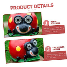 Load image into Gallery viewer, Toyvian Solar Garden Ladybug Figurine Water Resistant Outdoor Statue Decorative Solar Lights for Lawn Automatic Dusk to Dawn Illumination