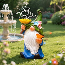 Load image into Gallery viewer, Solar Statues for Yard - Solar-Operated Garden Statues for Outside,Whimsical Gnome Shape Resin Figurine for Patio Poolside Backyard Lawn Pathway Birthday Celebration
