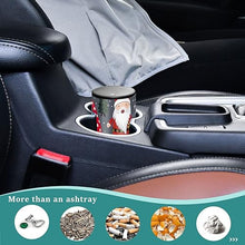 Load image into Gallery viewer, Christmas Gnomes with Sleighs and Snowflakes Smoking Cup Ashtray Smokeless Ash Tray Portable Smokeless Ashtray, Covered Ashtrays Cigarettes Car
