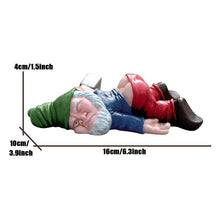Load image into Gallery viewer, brableewear Funny Drunk Garden Gnome Creative Drunken Dwarf Statue Decoration Naughty Garden Gnome Sculpture Figurines for Outdoor Indoor