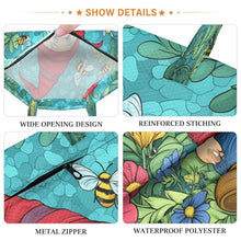 Load image into Gallery viewer, Quteprint 2 Pcs Large Travel Laundry Bags with Handle, Garden Gnome Bees Flowers Waterproof Reusable Wet Dry Bag, Lightweight Dirty Clothes Organizer for Beach, Camping, Gym, Travel & Home