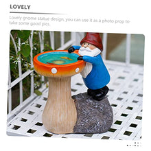 Load image into Gallery viewer, Toyvian Cartoon Solar Garden Gnome Figurine Funny Resin Craft Ornament with LED Light Outdoor Decorative Statue for Lawn and Patio Unique Solar Powered Garden Decor