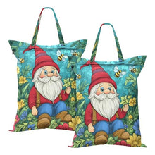 Load image into Gallery viewer, Quteprint 2 Pcs Large Travel Laundry Bags with Handle, Garden Gnome Bees Flowers Waterproof Reusable Wet Dry Bag, Lightweight Dirty Clothes Organizer for Beach, Camping, Gym, Travel & Home