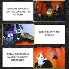Load image into Gallery viewer, LLDW Halloween Resin Ornaments Halloween Pumpkin House Status with Witch Hats,Orange Pumpkin Fairy House Statue Halloween Pumpkin House Decor Resin Garden Luminous Witch Ghost Ornaments