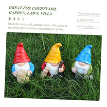 Load image into Gallery viewer, Happyyami 3pcs Resin Garden Gnome Statues Outdoor Fairy Garden Accessories for Yard Decor