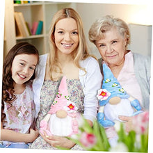 Load image into Gallery viewer, OUNONA 3pcs Gnome Ornaments Mother's Day Gnome Doll Plush Spring Decorative Garden Doll Festival Adornment