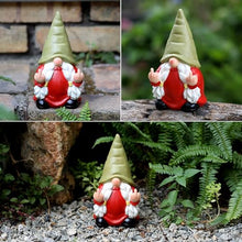 Load image into Gallery viewer, Middle Finger Female Gnome Statue 7.8in, Naughty Garden Gnome Statue Decoration and Lawn Ornament - Funny Garden Gnomes for Outdoor or Home Decor