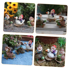 Load image into Gallery viewer, SUPVOX 3Pcs Resin Garden Gnome Statues Miniature Funny Gnomes Outdoor Decor for Patio Lawn Tiered Tray Shelves
