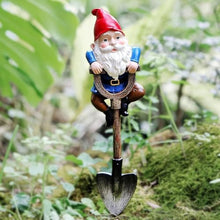 Load image into Gallery viewer, Tixqeaif Garden Gnomes Decorations for Yard, Funny Outdoor Statue Gift, Naughty Knome Standing on A Shovel, Home Sculptures Easy Install Easy to Use