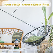 Load image into Gallery viewer, Garden Gnome Statue - Collectible, Dwarf Statue, Decorative Garden Gnome | Fairy Garden Gnome, Resin Dwarf Statue Dwarf Sculpture Weightlifting Dwarf with Dumbbells for