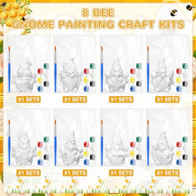 Load image into Gallery viewer, Foilswirl 8 Pcs Bee Gnome Ceramics to Paint Ready to Paint Your Own Ceramic Gnome Statues DIY Unpainted Ceramics Paintable Figurines Kit Crafts with Brush Palette for Boys Girls