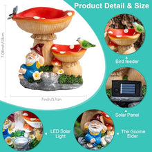 Load image into Gallery viewer, ZQQLITE Solar Gnome Statues Figurine Lights - Garden Lighting Outdoor Decorations, Gnome Sleeping Under Mushroom, Yard Art Lawn Ornaments for Porch Patio Balcony - Gnome Gifts for Women Mom