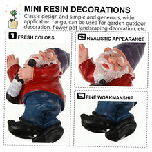 Load image into Gallery viewer, Cabilock 3pcs Dwarf Shaped Garden Gnome Statue Creative Resin Outdoor Adornment Funny Lawn Decoration for Garden and Landscape and Safe Ornament