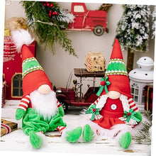 Load image into Gallery viewer, Ciieeo 2Pcs Delicate Gnome Doll Ornaments Christmas Gnome Decorations for Tabletop Centerpiece Style and Gonk Figurines for Holiday Decor