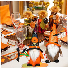 Load image into Gallery viewer, Dbvnnsy 2PCS Halloween Gnomes Plush Decorations Halloween Gonk with Bat Spider Web Pumpkin Cute Faceless Doll for Indoor Table Tiered Tray Home Decor