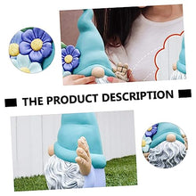 Load image into Gallery viewer, Happyyami Garden Gnome Figurine Decorative Ornament for Home and Garden Doll Flowers for Lawn Desk Tiered Tray Decoration