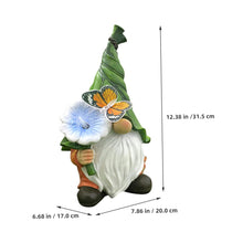 Load image into Gallery viewer, Toyvian Garden Gnome Sculpture with Solar Light Durable Resin Patio Decor for Outdoor Spaces Weather Resistant Lawn Ornament Present for Christmas Birthdays and Housewarming