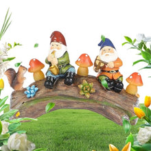 Load image into Gallery viewer, Solar Gnomes Decor for Outside - Solar Light-Up Garden Sculptures,Resin Squirrel Gnomes Figurine, Decorations with Solar Outdoor Lights for Holiday Housewarming
