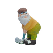 Load image into Gallery viewer, 12 cm/25 cm Golfer Garden Gnome Outdoor Figurine,Funny Golfing Garden Gnome Statue,Golf Dwarf Resin Handicrafts Decorations for Yard, Lawn,Patio Gifts-Full Color. (small)