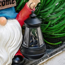Load image into Gallery viewer, WONDHOME Gnome Solar Lights with Warm White LEDs, Outdoor Hanging Lanterns and Statues, Waterproof, Perfect for Fairy Garden and Patio Decor