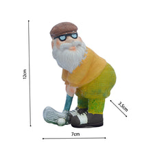Load image into Gallery viewer, 12 cm/25 cm Golfer Garden Gnome Outdoor Figurine,Funny Golfing Garden Gnome Statue,Golf Dwarf Resin Handicrafts Decorations for Yard, Lawn,Patio Gifts-Full Color. (small)