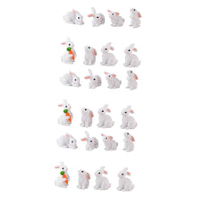 Load image into Gallery viewer, Ciieeo 3sets Mini Rabbit Resin Animal Ornaments for Diy Garden Gnome Landscape Decorations 8pcs*3