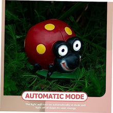 Load image into Gallery viewer, Toyvian Solar Garden Ladybug Figurine Water Resistant Outdoor Statue Decorative Solar Lights for Lawn Automatic Dusk to Dawn Illumination