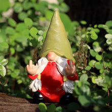 Load image into Gallery viewer, Middle Finger Female Gnome Statue 5.1in, Naughty Garden Gnome Statue Decoration and Lawn Ornament - Funny Garden Gnomes for Outdoor or Home Decor