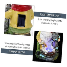 Load image into Gallery viewer, Happyyami 1pc Solar Gnome Light Garden Gnome Ornament Lamp Dog Themed Outdoor Decor for Lawn and Backyard Unique Design for Home Decoration
