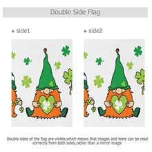 Load image into Gallery viewer, St Patricks Day Irish Gnomes Double Sided Large Garden Flag for Outside Yard Decor 28 x 40 Inch