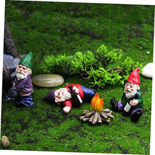 Load image into Gallery viewer, Happyyami Miniature Dwarf Adornments Resin Elf Garden Ornaments 4pcs for Micro Landscape Decor