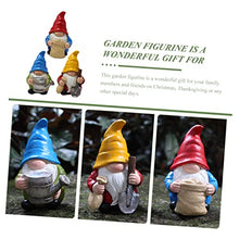Load image into Gallery viewer, Happyyami 3pcs Resin Garden Gnome Statues Outdoor Fairy Garden Accessories for Yard Decor