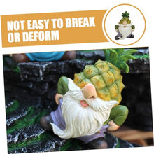 Load image into Gallery viewer, SUPVOX Resin Garden Gnome Figurine Durable Fading Lawn Ornament Cute Cartoon Gnome Statue for Outdoor Patio Garden Pathway Decoration