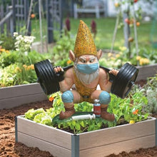 Load image into Gallery viewer, Garden Gnome Outdoor Workout Statues, Barbell Dwarves Sculpture, Weightlifting Resin Gnome, 13 x 8 x 6 cm, Dwarf Weightlifting Resin Ornaments for Patio Lawn Home Decorations (Weightlifting Gnome)