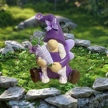 Load image into Gallery viewer, Gnome Ornament, Purple Gnomes Decorations, Gnome Garden Statue, Whimsical Garden Figurines, Male and Female Gnome Statues, Desktop Violet Gnomes Figurine Decor for Patio, Desk, Shelf