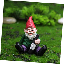 Load image into Gallery viewer, CAXUSD 4pcs Miniature Dwarf Resin Ornaments for Outdoor Garden Decoration Includes Sitting Lying down Gnomes Bonfire for Home Holidays