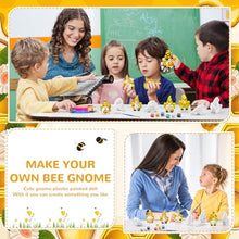 Load image into Gallery viewer, Foilswirl 8 Pcs Bee Gnome Ceramics to Paint Ready to Paint Your Own Ceramic Gnome Statues DIY Unpainted Ceramics Paintable Figurines Kit Crafts with Brush Palette for Boys Girls