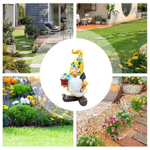 Load image into Gallery viewer, Garden Gnomes Statues, Solar Gnomes Decorations, Dwarf Sculptures with LED Light for Landscape Yard Lawn Backyard Patio Porch