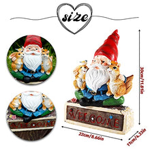 Load image into Gallery viewer, Outdoor Garden Gnome Ornaments with Solar Lights Funny Garden Gnomes Outdoor Statue for Patio Lawn Home Yard Decorations (with Solar Lights)