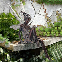 Load image into Gallery viewer, Tudor And Turek Sitting Fairy Statue Garden Ornament Resin Craft Landscaping Yard Decoration