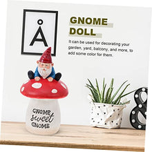 Load image into Gallery viewer, Happyyami Outdoor Gnome Doll Statue Resin Gnome Garden Ornaments Miniature Garden Decor Statue for