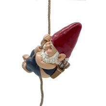Load image into Gallery viewer, FICITI Funny Garden Gnomes Decorations, Archer Bowman Climbing Rope Hanging Gnome, Tree Hugger, Tree Decoration Ornaments, Outdoor Whimsical Gnome Statues – 8.5 inch