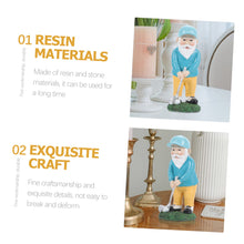 Load image into Gallery viewer, HANABASS Garden Golfing Gnome Statue Hand-painted Resin Outdoor Decor for Lawn Patio and Garden Fun Golfing Gnome Figurine for Year Home Decoration and