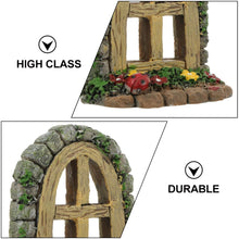 Load image into Gallery viewer, Happyyami 4pcs Fairy Door and Windows for Trees Miniature Gnome Home Dwarf Elf Tree Faces Decor Fairy Garden Sculpture Lawn Ornament for Fish Tank Aquarium Landscape