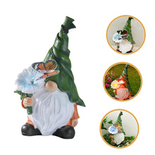 Load image into Gallery viewer, Toyvian Garden Gnome Sculpture with Solar Light Durable Resin Patio Decor for Outdoor Spaces Weather Resistant Lawn Ornament Present for Christmas Birthdays and Housewarming