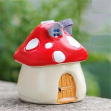 Load image into Gallery viewer, OUNONA Miniature Mushroom House Decoration Fairy Garden Dollhouse Plant Pot Figurine (Bright Red)