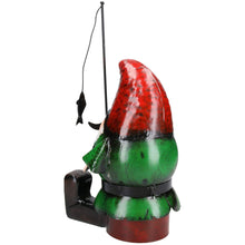 Load image into Gallery viewer, AB Tools Hand Painted Metal Garden Gnome Fishing Gift Ornament 20x18x39.5cm