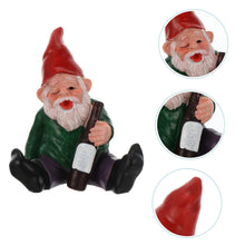 Load image into Gallery viewer, 2 Pcs Dwarf Ornaments Scandinavian Gnome Figurine Gnome Sculpture Garden Gnomes Statues Novelty Gnome Nativity Craft Naughty Garden Gnome Standing Gnome Figure Tom Resin Miniature