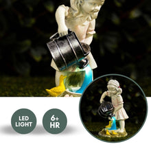 Load image into Gallery viewer, Garden Mile Solar Powered Garden Ornament - Girl with Watering Can Statue Large Durable Resin Garden Decoration LED Lights Decor for Patio, Flowerbed, Balcony, Mum Birthday Gifts, Gardening Gifts