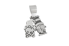 Load image into Gallery viewer, Garden gnome sterling silver pendant on a chain, lucky charm gonk